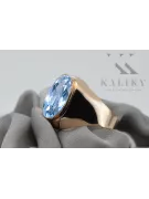 Vintage Ring Unikátny Aquamarine Originálny vinobranie 14K Produkt s Pink Gold VRC077R